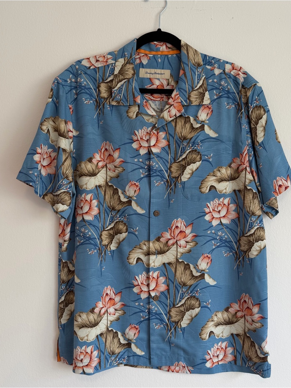 Tommy Bahama Relaxed Fit Blue Floral Hawaiian Shirt